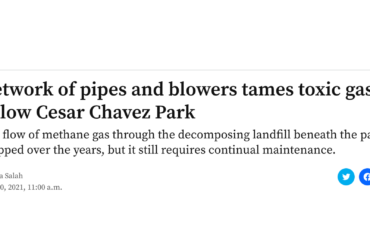 Network of pipes and blowers tames toxic gas below Cesar Chavez Park